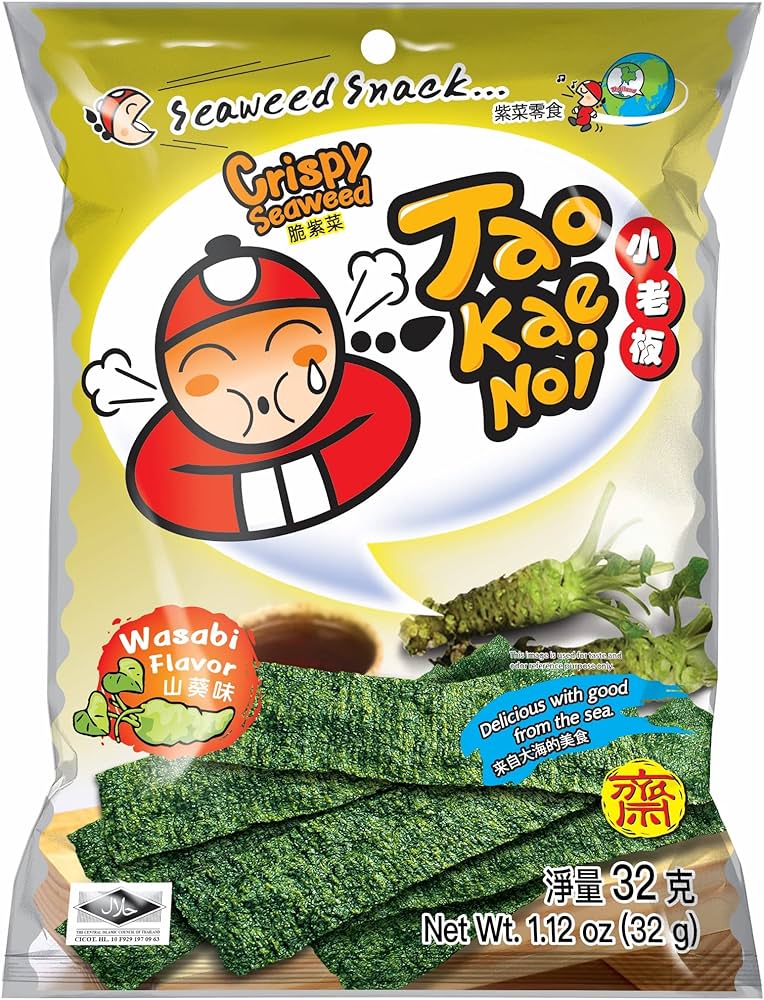 小老板 海苔 芥末味 32g | TAOKAENOI Crispy Seaweed Wasabi 32g