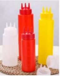 3 Hole Plastic Sauce Dispense Squeeze Bottle 12oz | PP材质 塑料挤酱瓶 三孔款 12oz