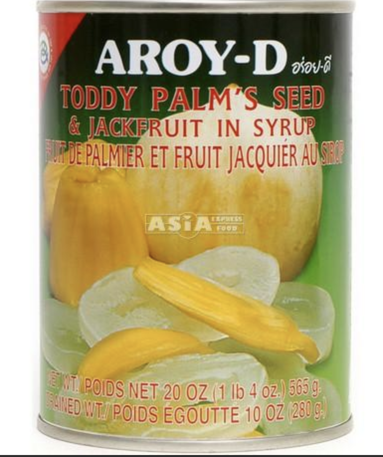 AROY D 糖水白玉丹菠萝蜜罐头 565g| AROY D Palm Seeds & Jackfruit in Syrup 565g