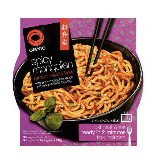 OBENTO 速食拉面 辣蒙古味 碗装 240g |  OBENTO Ramen Noodle Spicy Mongolian Flav. Bowl 240g