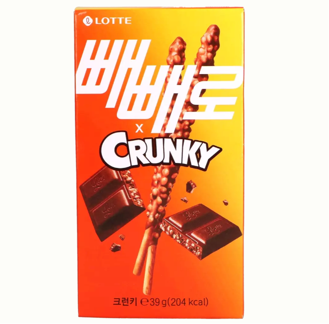 LOTTE Pepero Crunky Sticks 39g | LOTTE Pepero 酷脆巧克力棒 39g
