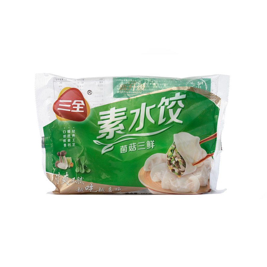 三全 菌菇三鲜水饺 500g | SQ Dumplings Svamp&Pak Choi 500g