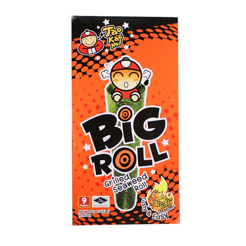 泰国小老板 海苔大卷 冬阴功味 3g/根 | TAOKAENOI Big Roll Tom Yum Flavor 3g/unit