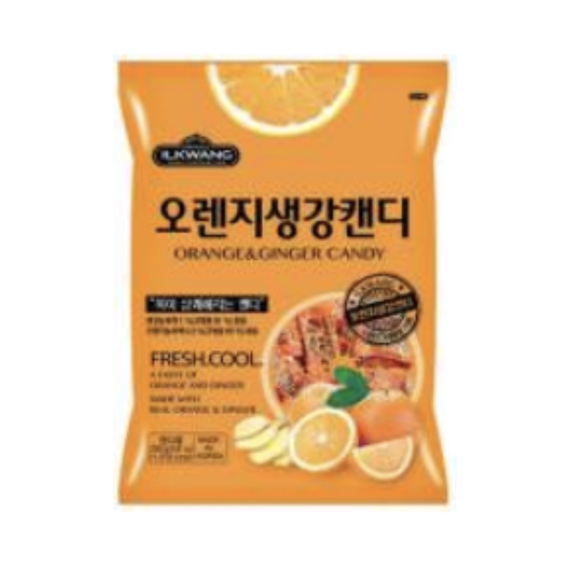 ILKWANG 姜糖 桔子味 250g | ILKWANG Ginger Candy Orange Flavor 250g