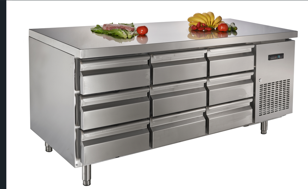 Commercial Nine-drawer Refrigerated Workbench (GNC700D9) | 商用9抽屉冷藏操作台/台