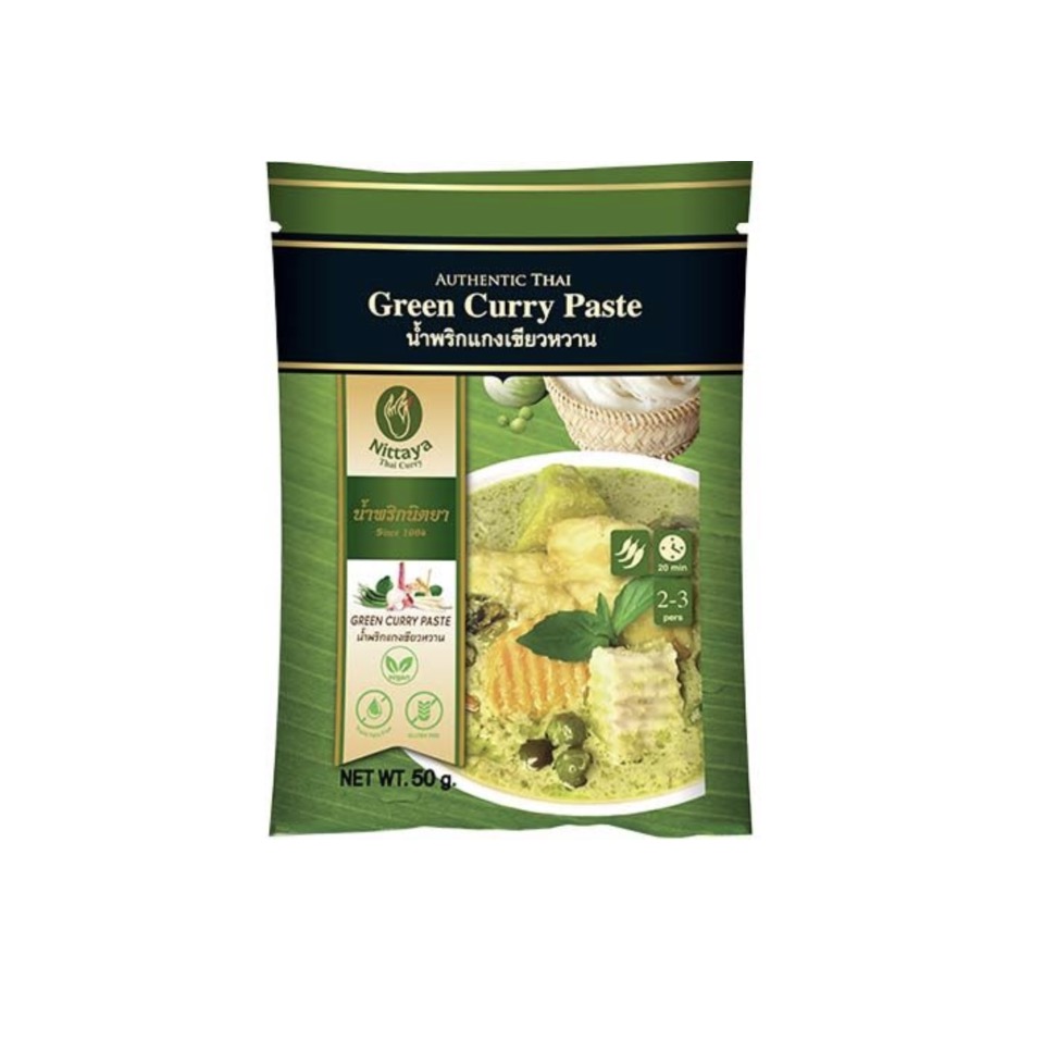 NITTAYA 绿咖喱 素食 50g | NITTAYA Green Curry Paste Vegan 50g