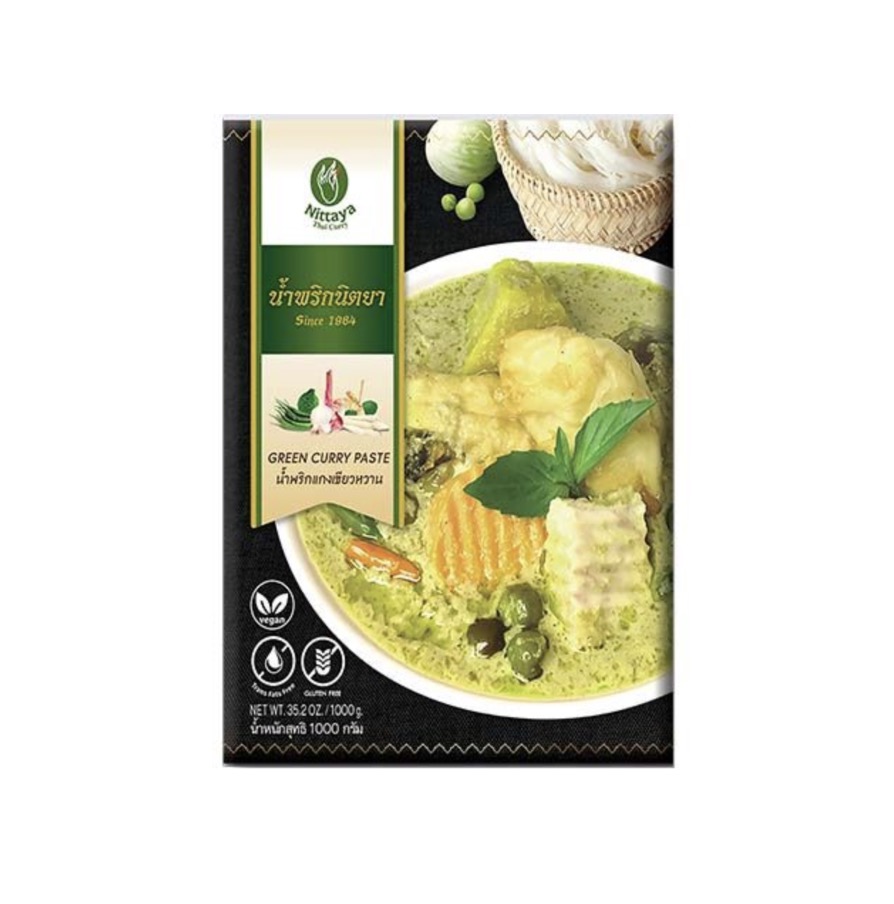NITTAYA 绿咖喱 素食 1kg | NITTAYA Green Curry Paste Vegan 1kg