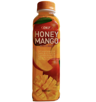 OKF Honey Mango Drink With Aloe 500ml｜OKF 芦荟果汁饮料 蜂蜜芒果味 500ml