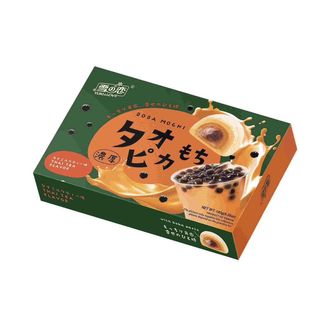 雪の恋 波霸麻薯大福 泰式奶茶味 180g | YUKI & LOVE Boba Mochi Thai Milk Tea Flavor 180g