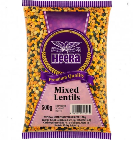 HEERA Mixed Lentils 1kg | HEERA 混合扁豆 1kg