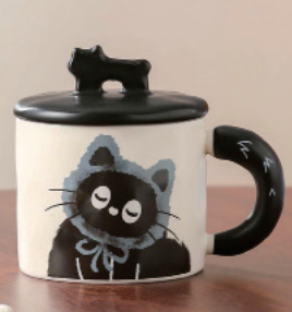 马克杯 蓝色猫咪 360ml | Mug with Cat Design Blue 360ml