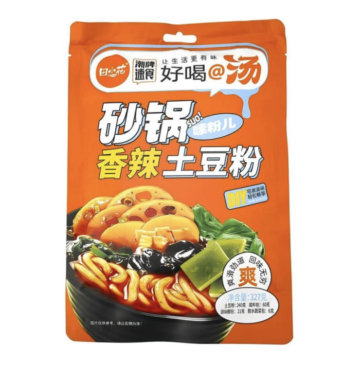 TXH Casserole Potato Noodle Spicy Flavor 327g | 田小花 砂锅土豆粉 香辣味 327g