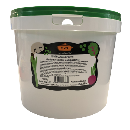Kevyt Mayonnaise Laktoositon/Gluteeniton 5kg (Vegan) | 无乳糖无麸质素食蛋黄酱 5kg/桶