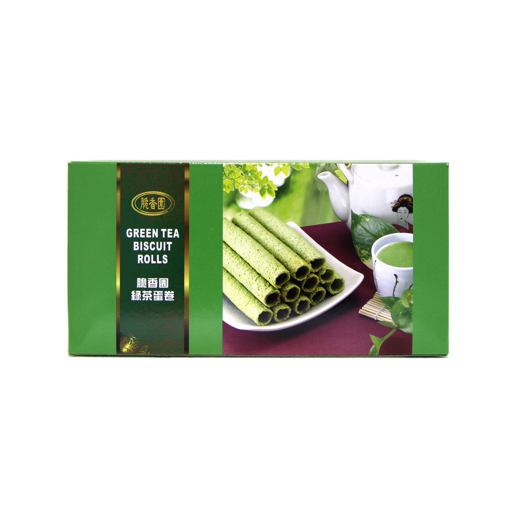 CFG Green Tea Biscuit Roll 124g | 脆香园 绿茶卷 124g