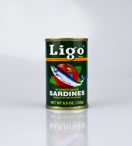 [41601] LIGO Sardines In Tomato Sauce 155g | LIGO 沙丁鱼罐头 番茄 155g