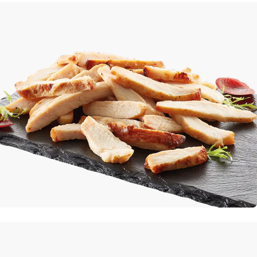 [80496] Roasted Chicken Breast STRIPS 10MM 10kg/CTN | 烤鸡条 10mm 10kg/CTN