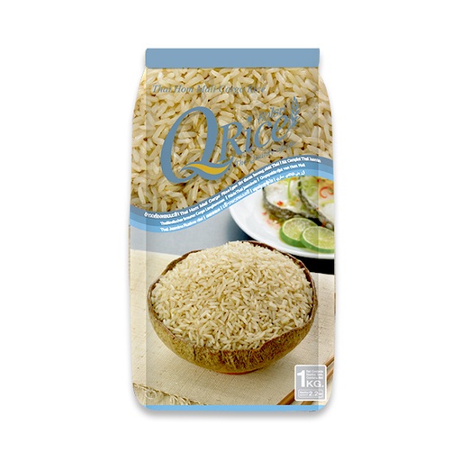 [30908] Q RICE Thai Hom Mali Cargo Rice (Indigo) 1kg | Q rice 泰国糙米 1kg