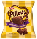 OISHI Pillows Choco-Filled Crackers 38g | 海石枕头巧克力夹心饼干 38g