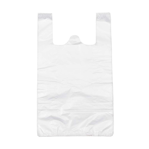 [70122] HD white T-shirt bags 10L 100pcs/roll  | 外卖袋(背心型) 10L 100pcs/卷