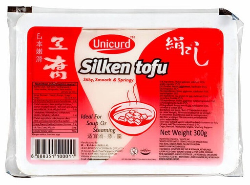 [11682] Unicurd T01 Silken Tofu 300g | Unicurd T01 红白盒装绢豆腐 300g