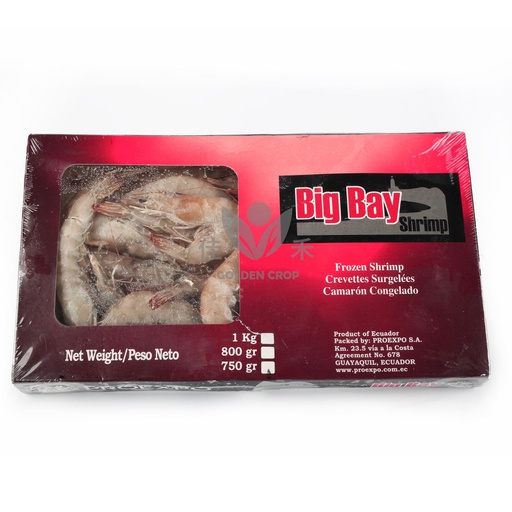 [80736] Big Bay 白虾 20/30(21/30) 有头有壳 750g | Big Bay HOSO Shrimp 20/30(21/30) 750g