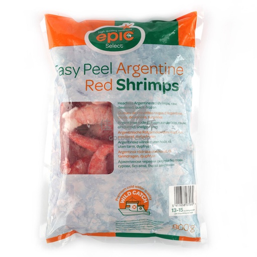 [80616] EPIC 13/15 Easy peel Argentina shrimp 800g  | EPIC 13/15 开背 阿根廷红虾 800g