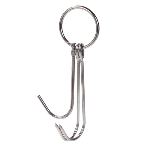 [70154] LT S/steel 3pc Duck Hook 10pcs | 三件头长鸭钩
