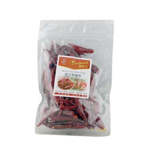 [40793] TYM Chao Tian Chili 50g | 太阳门 朝天干辣椒 50g
