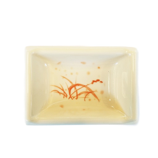 [70304] Melamine 3.7'' Sauce Dish Autumn Grass 046 | 密胺3.7''日式味碟 秋草 046