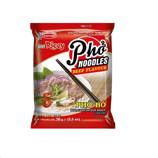 [30710] Instant Rice Noodle Beef 70g | OR 米粉 牛肉味 70g