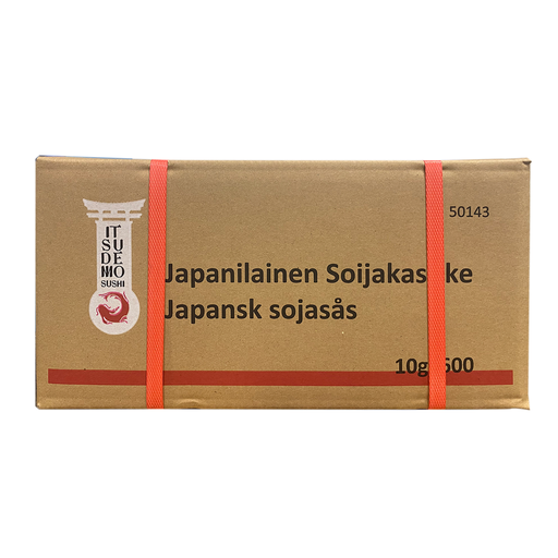 [50143] Itsudemo Sushi Bar 专用外卖酱油 10g*600包/箱 | Itsudemo Sushi Bar Takeaway Soy Sauce 10g*600 / Ctn