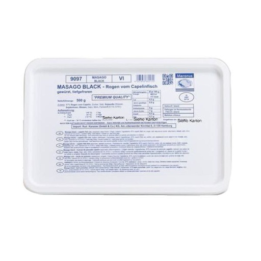 [80900] Masago Black 500g | 多春鱼子 (黑) 500g